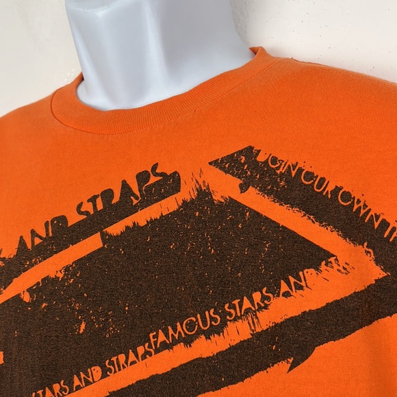 Famous Stars and Straps Shirt Men Medium Orange Graphic Short Sleeve Tee Casual - Picture 5 of 12